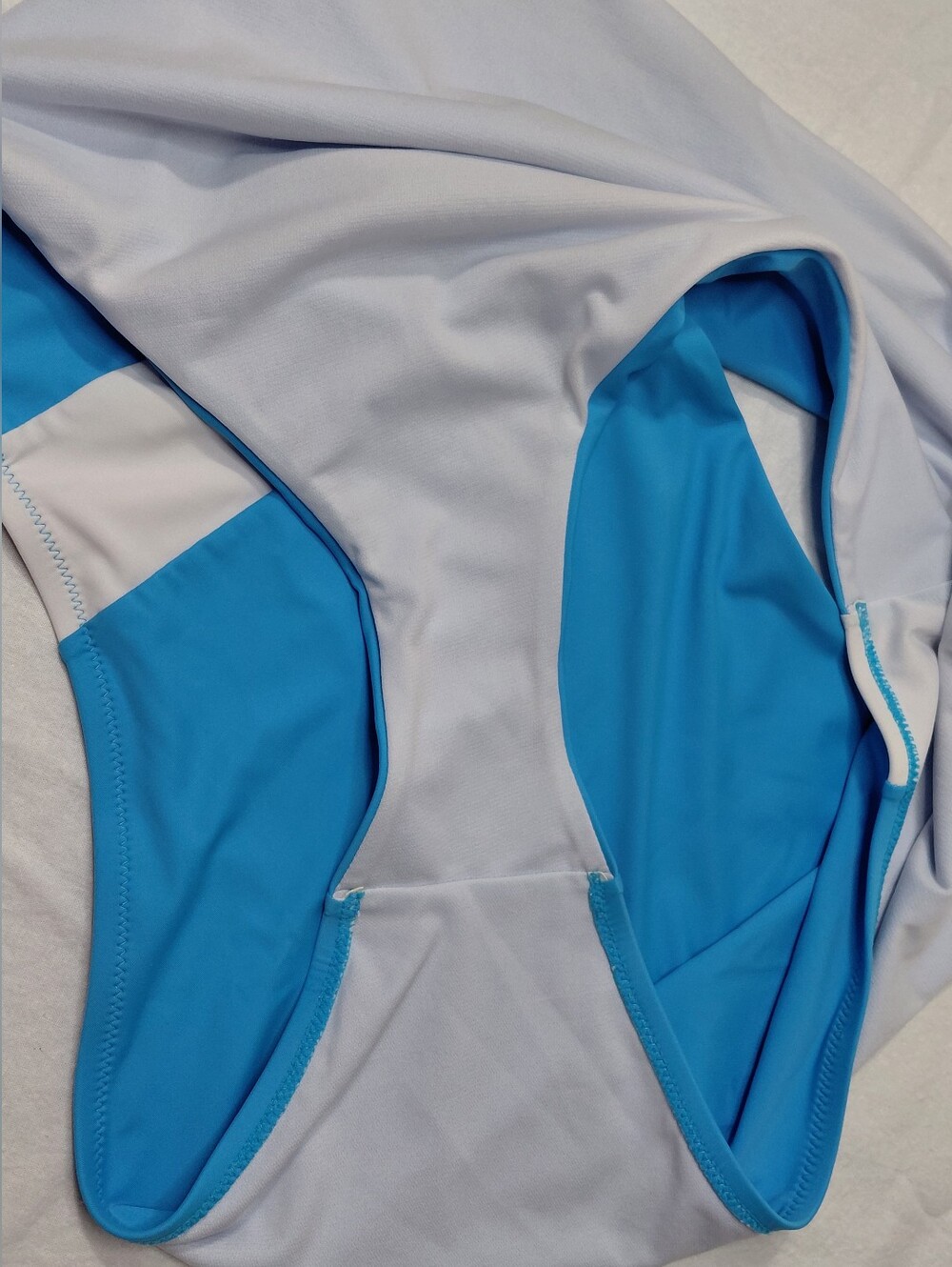 High-Waist Women’s Bikini Bottoms in Bright Blue - Picture 11 of 16